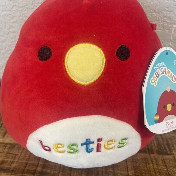 New 2022 Squismallows Paco the Parrot "Bestie" Best Friends Edition 7.5" Stuffed - Picture 2 of 8
